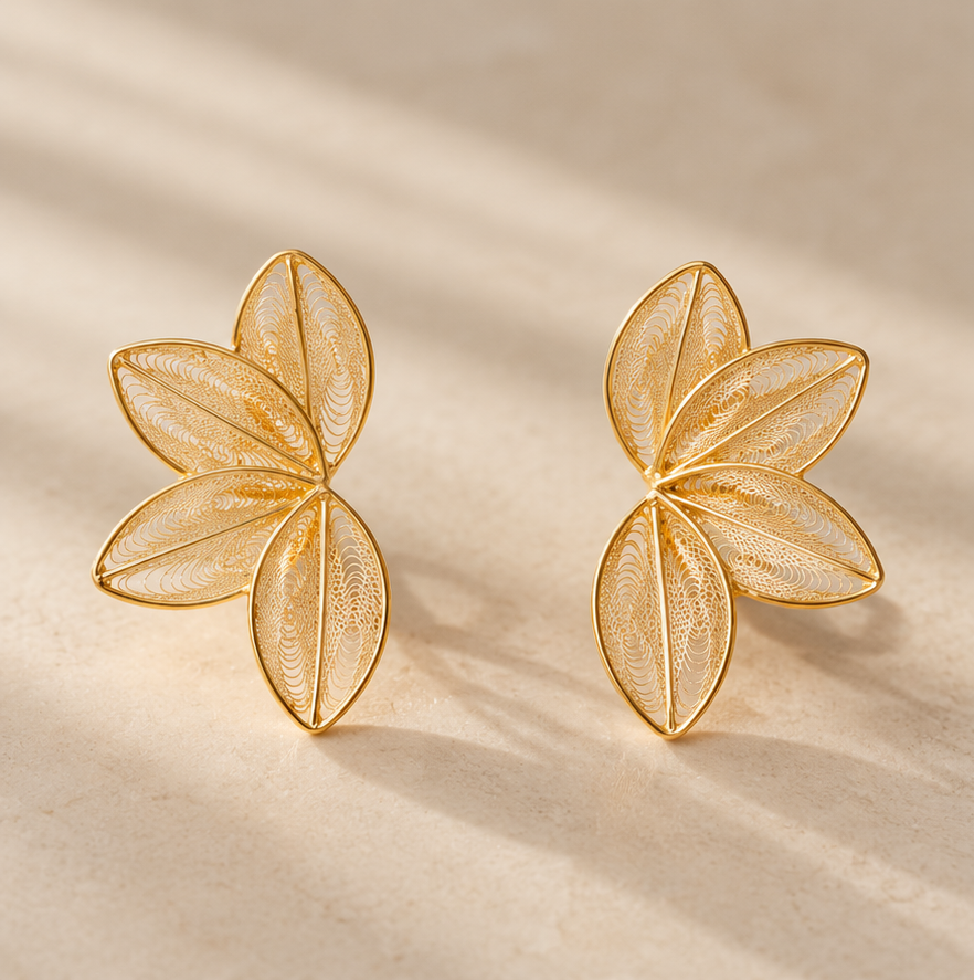 AMARA — earrings in 18k gold-plated 925 sterling silver